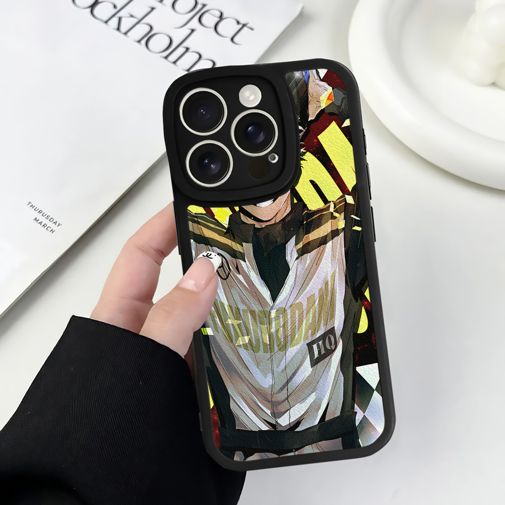 （画像用） ハイキュー!! Haikyu!! 【iPhone 16シリーズ対応】シリコンスマホケース（レザー調） 材質：シリコン